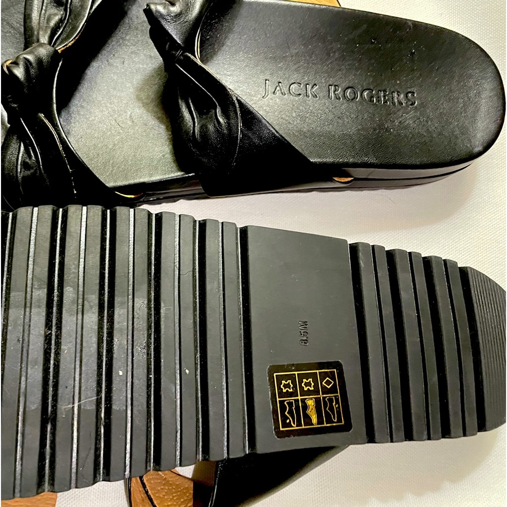 New Women’s Size 8.5 Jack Roger’s Black double Knotted leather sandal